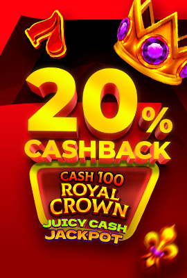 20% Cashback Cash 100 Royal Crown JCJ