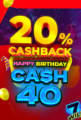 20% Cashback Cash 40